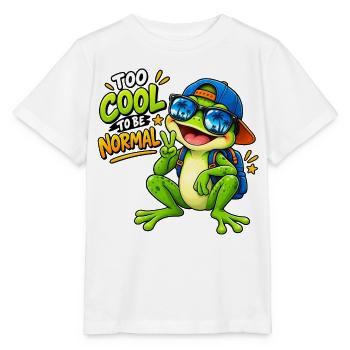 Too Cool To Be Normal lustiges Froschkinder-T-Shirt - Stanley/Stella Kinder T-Shirt MINI CREATOR  - Weiß - Vorne - Maike (125cm)