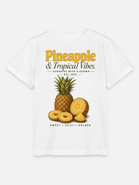 Ananas Tropical Vibes Vintage Shirt - Stanley/Stella Kinder T-Shirt MINI CREATOR - Weiß