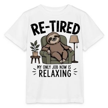 Fauler Ruhestand Im Sessel-Humor Entspann dich - Stanley/Stella Kinder T-Shirt MINI CREATOR  - Weiß - Vorne - Maike (125cm)