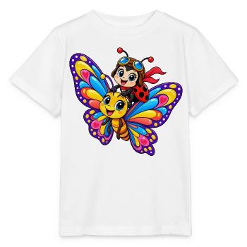 Marienkäfer Pilot - Stanley/Stella Kinder T-Shirt MINI CREATOR  - Weiß - Vorne - Maike (125cm)