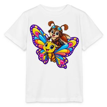 Schmetterling und Maikäfer - Stanley/Stella Kinder T-Shirt MINI CREATOR  - Weiß - Vorne - Maike (125cm)