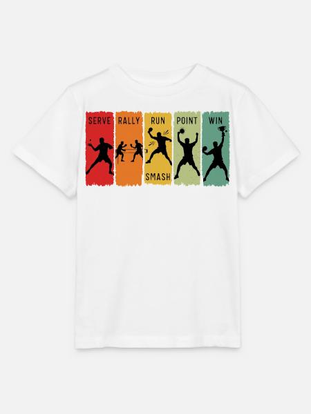 Retro Table Tennis Steps Serve Rally Smash Sieg - Stanley/Stella Kinder T-Shirt MINI CREATOR  - Weiß