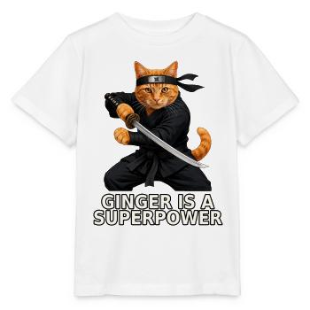 Ingwer ist eine Superkraft - Stanley/Stella Kinder T-Shirt MINI CREATOR  - Weiß - Vorne - Maike (125cm)