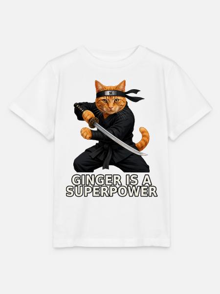 Ingwer ist eine Superkraft - Stanley/Stella Kinder T-Shirt MINI CREATOR - Weiß