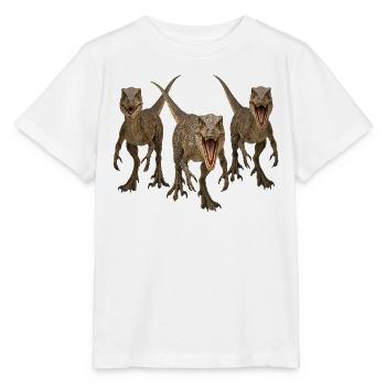 Velociraptor - Stanley/Stella Kinder T-Shirt MINI CREATOR  - Weiß - Vorne - Maike (125cm)