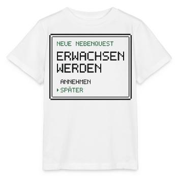 Neue Nebenquest Erwachsen werden - Pixel Retro - Stanley/Stella Kinder T-Shirt MINI CREATOR  - Weiß - Vorne - Maike (125cm)