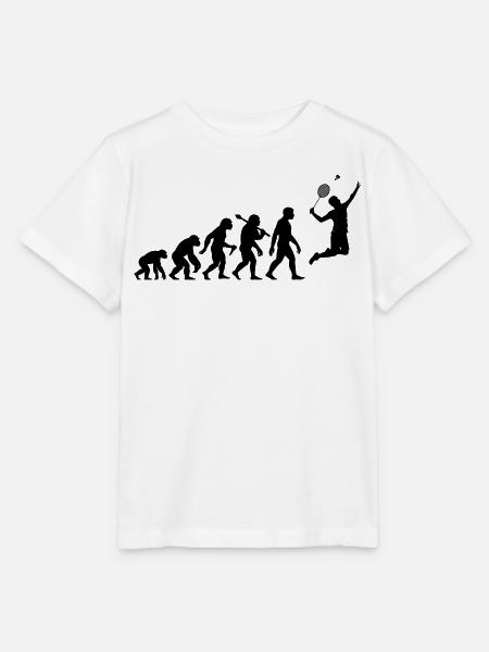 Badminton Evolution Badmintonspieler Smash - Stanley/Stella Kinder T-Shirt MINI CREATOR  - Weiß