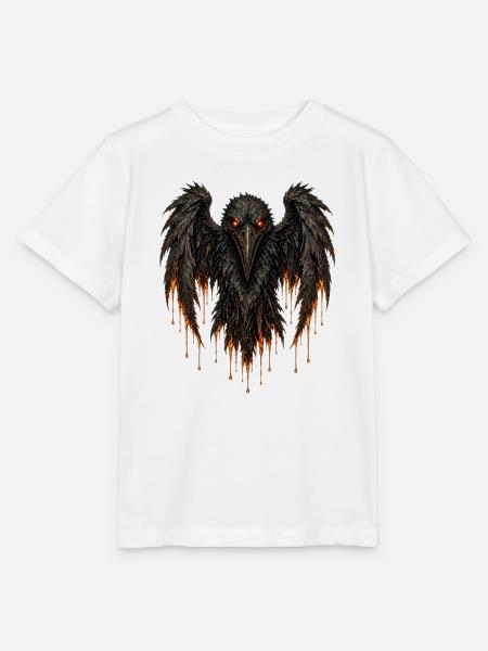 Flammen-Rabe - Stanley/Stella Kinder T-Shirt MINI CREATOR  - Weiß