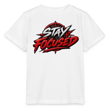 Bleib fokussiert, Rotes Fadenkreuz - Stanley/Stella Kinder T-Shirt MINI CREATOR  - Weiß - Vorne - Maike (125cm)