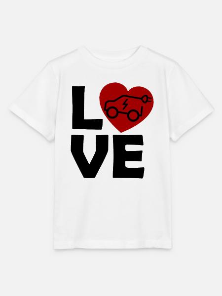 Elektroauto Herzliebe - Stanley/Stella Kinder T-Shirt MINI CREATOR - Weiß