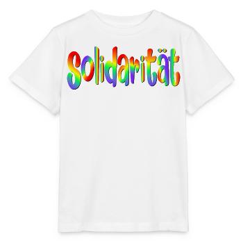 Demokratie Regenbogen Solidarität - Stanley/Stella Kinder T-Shirt MINI CREATOR  - Weiß - Vorne - Maike (125cm)