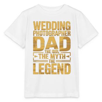 Wedding Photographer Dad The Idol The Cameraman - Stanley/Stella Kinder T-Shirt MINI CREATOR  - Weiß - Vorne - Maike (125cm)