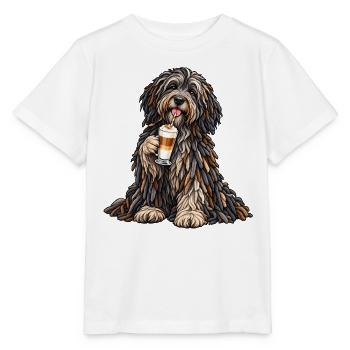 Bergamasker mit Latte Macchiato - Stanley/Stella Kinder T-Shirt MINI CREATOR  - Weiß - Vorne - Maike (125cm)