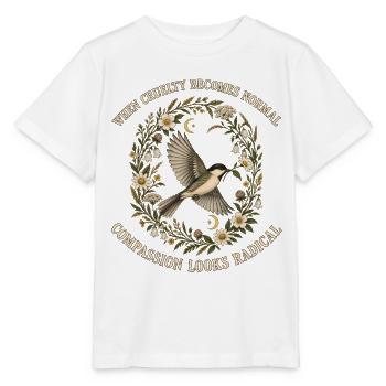 Radikales Mitgefühl Singvogel Soziale Gerechtigkei - Stanley/Stella Kinder T-Shirt MINI CREATOR  - Weiß - Vorne - Maike (125cm)