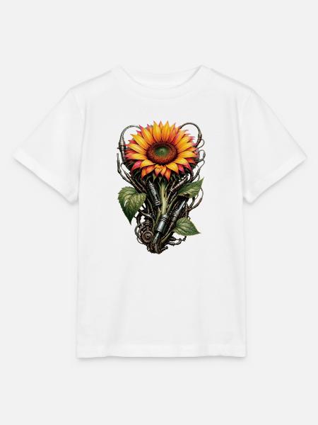 Mechanische Sonnenblume - Stanley/Stella Kinder T-Shirt MINI CREATOR  - Weiß
