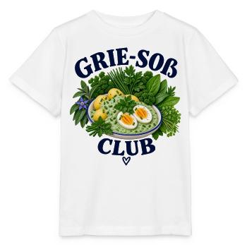 Grie Soß Club – Hessische Grüne Soße Liebe - Stanley/Stella Kinder T-Shirt MINI CREATOR  - Weiß - Vorne - Maike (125cm)