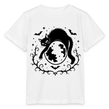 Mystische Katze - Stanley/Stella Kinder T-Shirt MINI CREATOR  - Weiß - Vorne - Maike (125cm)