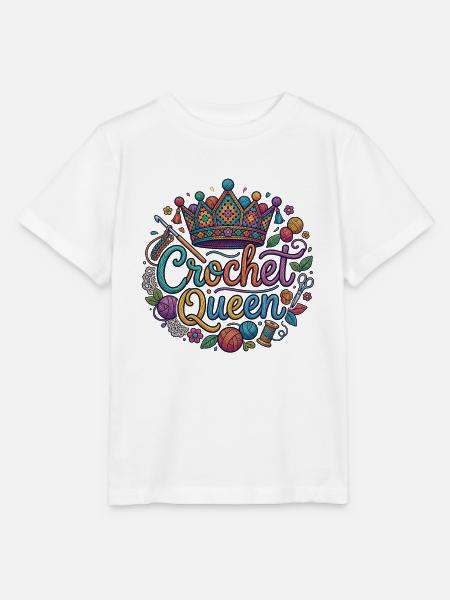 Gehäkelte Königinnenkrone - Stanley/Stella Kinder T-Shirt MINI CREATOR - Weiß