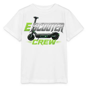 E Scooter Crew cooles Team Elektroroller  - Stanley/Stella Kinder T-Shirt MINI CREATOR  - Weiß - Vorne - Maike (125cm)