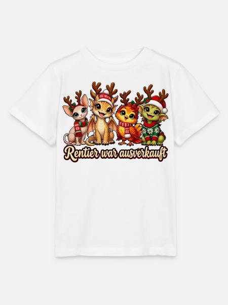 Rentier war ausverkauft – Weihnachtsspruch - Stanley/Stella Kinder T-Shirt MINI CREATOR - Weiß