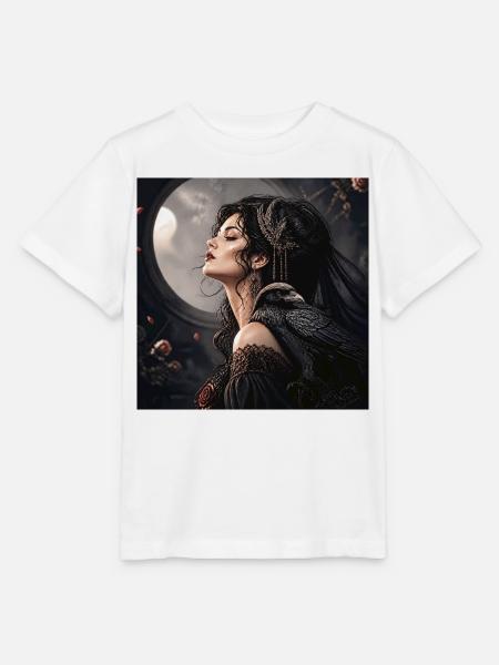 Frau mit einem Raben - Stanley/Stella Kinder T-Shirt MINI CREATOR  - Weiß