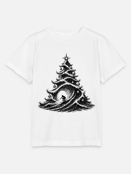 Weihnachten Surfen - Stanley/Stella Kinder T-Shirt MINI CREATOR  - Weiß