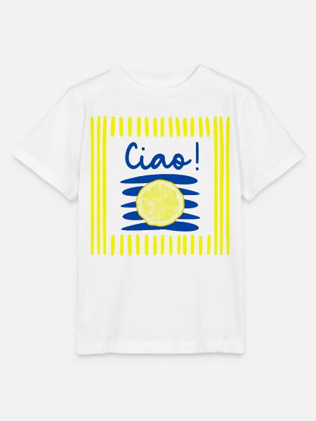 Abschied Team, Zitrone Ciao - Stanley/Stella Kinder T-Shirt MINI CREATOR  - Weiß