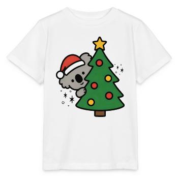 Süßer Koala versteckt im Weihnachtsbaum - Stanley/Stella Kinder T-Shirt MINI CREATOR  - Weiß - Vorne - Maike (125cm)