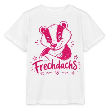 Frechdachs Dachs frech Augenzwinkern - Stanley/Stella Kinder T-Shirt MINI CREATOR  - Weiß - Vorne - Maike (125cm)