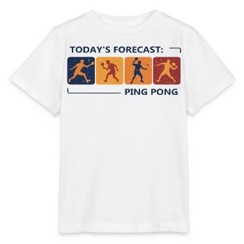 Tischtennis Vorhersage Für Heute Ping-Pong - Stanley/Stella Kinder T-Shirt MINI CREATOR  - Weiß - Vorne - Maike (125cm)