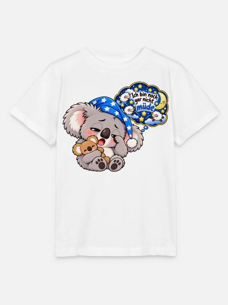 Schlummer-Koala mit Sternennacht - Stanley/Stella Kinder T-Shirt MINI CREATOR - Weiß