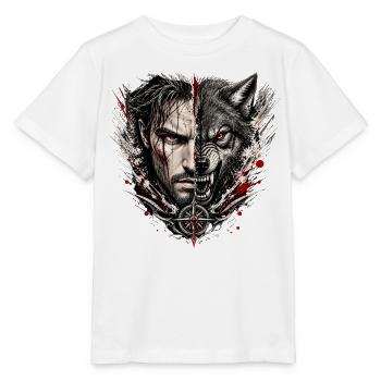 Schattenmann und Werwolf - Stanley/Stella Kinder T-Shirt MINI CREATOR  - Weiß - Vorne - Maike (125cm)