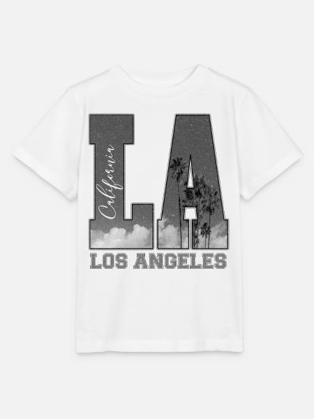 LA Los Angeles City Kalifornien Palmen Urban - Stanley/Stella Kinder T-Shirt MINI CREATOR  - Weiß