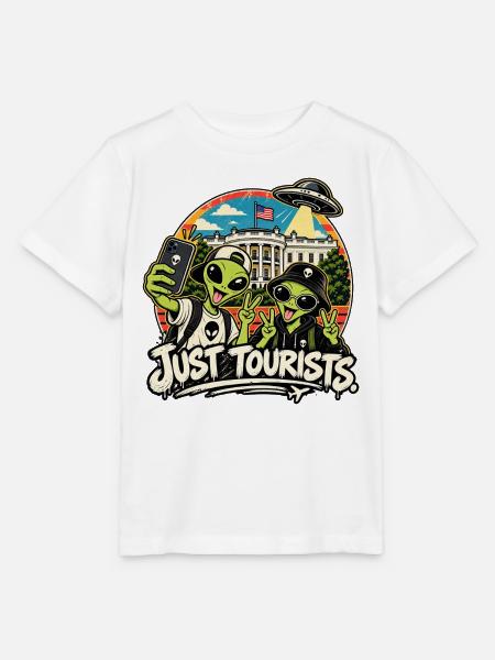 Alien Selfie – Just Tourists - Stanley/Stella Kinder T-Shirt MINI CREATOR  - Weiß