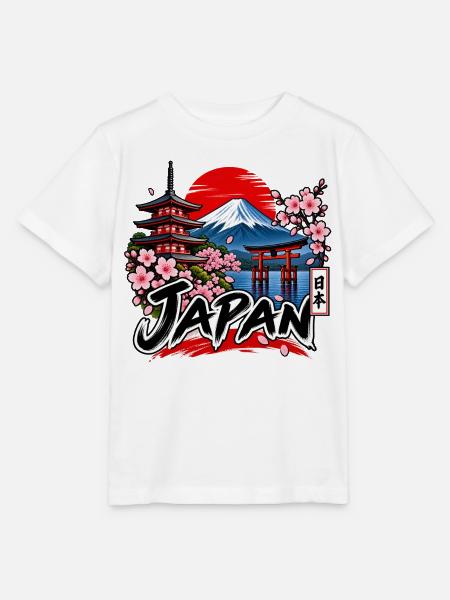 Japan – Fuji, Sakura & Tradition - Stanley/Stella Kinder T-Shirt MINI CREATOR - Weiß