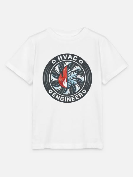 HVAC-Ingenieur Flame Snowflake Ventilator-Badge-Geschenk - Stanley/Stella Kinder T-Shirt MINI CREATOR  - Weiß