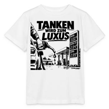 Tanken wird zum Luxus - Stanley/Stella Kinder T-Shirt MINI CREATOR  - Weiß - Vorne - Maike (125cm)