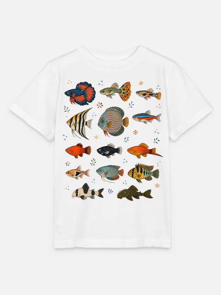 Tropische Fische | Aquarium & Zierfische - Stanley/Stella Kinder T-Shirt MINI CREATOR  - Weiß