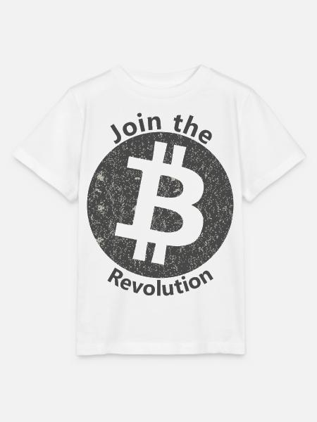 Bitcoin Revolution Kreis - Stanley/Stella Kinder T-Shirt MINI CREATOR - Weiß