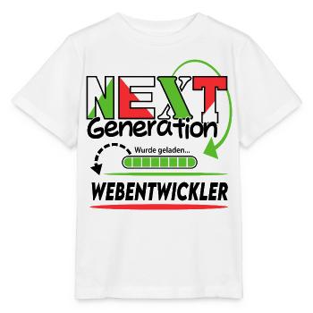 Webentwickler Next Generation Beruf Arbeit Mann  - Stanley/Stella Kinder T-Shirt MINI CREATOR  - Weiß - Vorne - Maike (125cm)