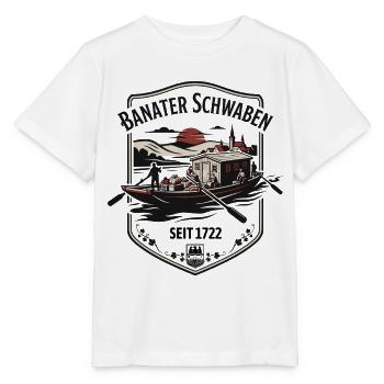 Banater Schwaben | Schwabenzug 1722 | Donau - Stanley/Stella Kinder T-Shirt MINI CREATOR  - Weiß - Vorne - Maike (125cm)