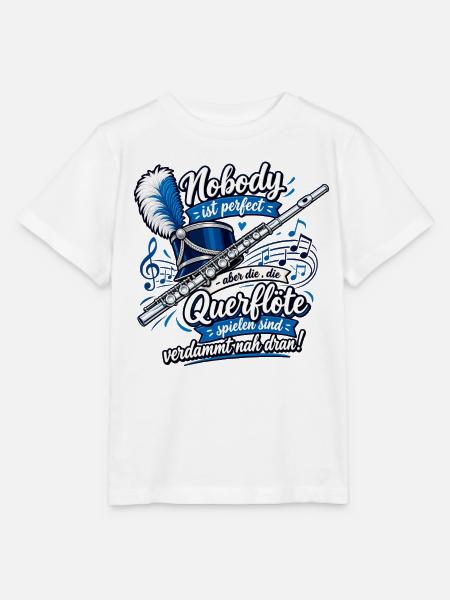 Querflöte , Nobody ist perfekt Querflöte - Stanley/Stella Kinder T-Shirt MINI CREATOR  - Weiß