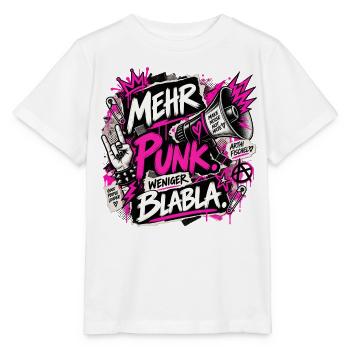Mehr Punk Weniger Blabla - Stanley/Stella Kinder T-Shirt MINI CREATOR  - Weiß - Vorne - Maike (125cm)