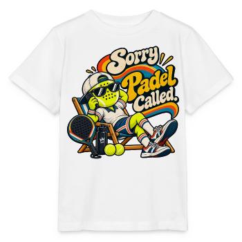 Padel Spieler | Sorry, Padel Called - Stanley/Stella Kinder T-Shirt MINI CREATOR  - Weiß - Vorne - Maike (125cm)