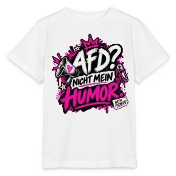 AfD? Nicht mein Humor - Stanley/Stella Kinder T-Shirt MINI CREATOR  - Weiß - Vorne - Maike (125cm)