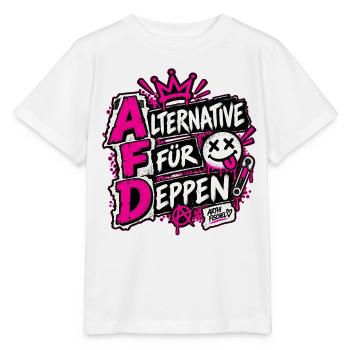 Alternative für Deppen - Stanley/Stella Kinder T-Shirt MINI CREATOR  - Weiß - Vorne - Maike (125cm)