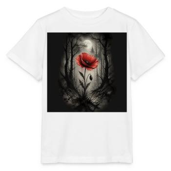 Mohn im dunklen Wald - Stanley/Stella Kinder T-Shirt MINI CREATOR  - Weiß - Vorne - Maike (125cm)