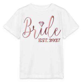 Hochzeitsbraut 2027 - Stanley/Stella Kinder T-Shirt MINI CREATOR  - Weiß - Vorne - Maike (125cm)
