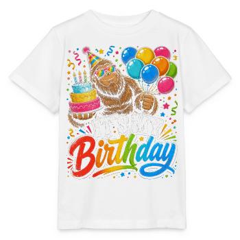 Bigfoot Geburtstag Fiesta - Stanley/Stella Kinder T-Shirt MINI CREATOR  - Weiß - Vorne - Maike (125cm)