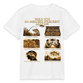 Was ich in meiner Freizeit mache - Stanley/Stella Kinder T-Shirt MINI CREATOR  - Weiß - Vorne - Maike (125cm)